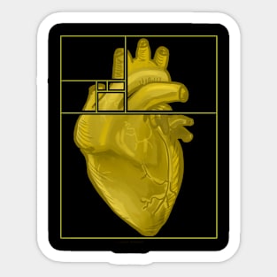 Fibonacci's Heart of Gold Sticker